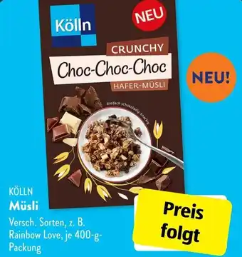 Aldi Süd Kölln Müsli 400 g Packung Angebot