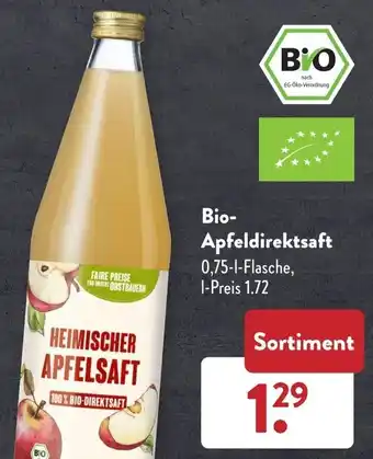 Aldi Süd Bio Apfeldirektsaft 0,75 L Flasche Angebot