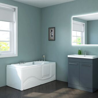 Netto Marken-Discount Home deluxe vital m seniorenbadewanne, liegend rechtseinstieg Angebot