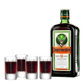 Netto Marken-Discount Jägermeister 35,0 % vol 0,7 liter geschenkbox mit 4 shotgläsern Angebot