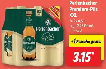 Lidl Perlenbacher Premium Pils XXL 9x0,5 L Angebot