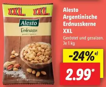 Lidl Alesto Argentinische Erdnusskerne XXL 1 kg Angebot