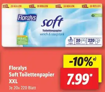 Lidl Floralys Soft Toilettenpapier XXL 20x220 Blatt Angebot