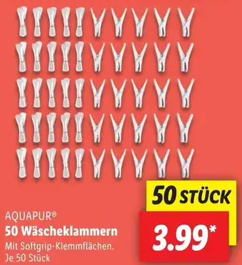 Lidl Aquapur 50 Wäscheklammern Angebot