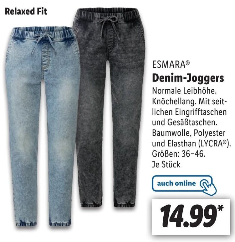 Lidl denim online joggers