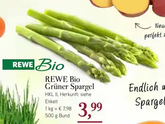 Dornseifer Rewe Bio Grüner Spargel 500g Angebot