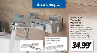 Lidl Livarno Home Thermostat Wannenfüll/Duscharmatur Angebot