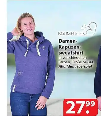 Famila Nord Ost Baumfuchs damen-kapuzen-sweatshirt Angebot