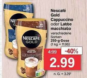 Famila Nord West Nescafé gold cappuccino oder latte macchiato verschiedene sorten Angebot