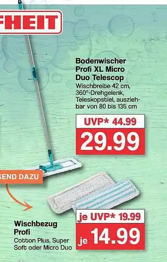 Famila Nord West Bodenwischer profi xl micro duo telescop wischbezug profi leifheit Angebot