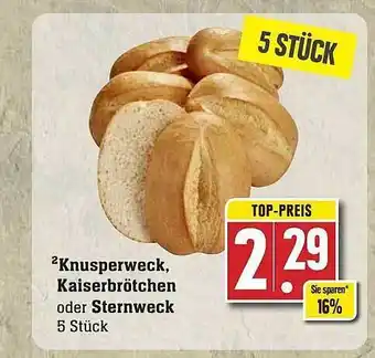 Edeka Knusperweck, kaiserbrötchen oder sternweck Angebot