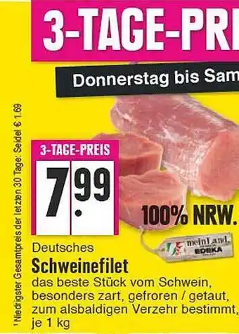 E-Center Meinland edeka schweinefilet Angebot