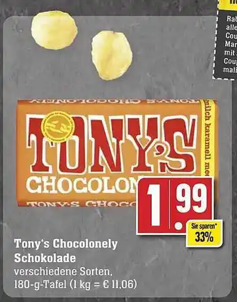 Edeka Tony's chocolonely schokolade Angebot