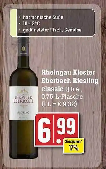 Edeka Rheingau kloster eberbach riesling classic Angebot