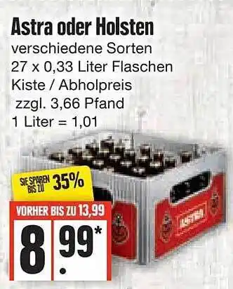 Edeka Frischemarkt Astra oder holsten Angebot