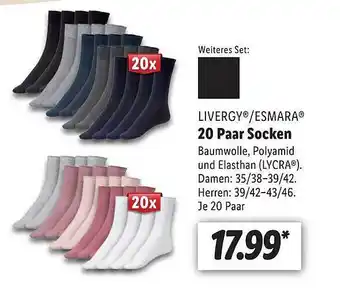 Lidl Livergy esmara 20 paar socken Angebot