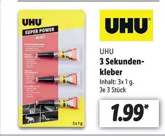 Lidl Uhu 3 sekunden-kleber Angebot