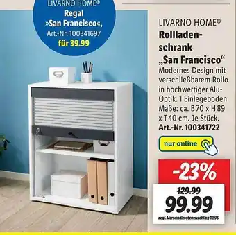 Lidl Livarno home rollladen-schrank „san francisco” Angebot