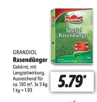 Lidl Grandiol rasendünger Angebot