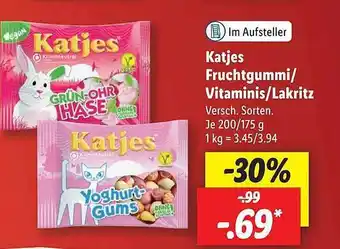 Lidl Katjes fruchtgummi vitaminis lakritz Angebot