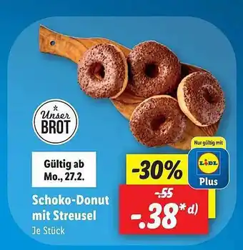 Lidl Schoko-donut mit streusel Angebot