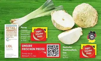 Lidl Poree deutscher knollensellerie lose Angebot