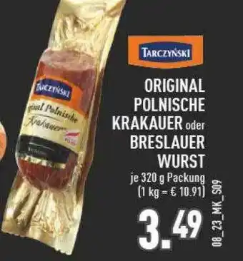 Marktkauf Original polnische krakauer oder breslauer wurst tarczynski Angebot