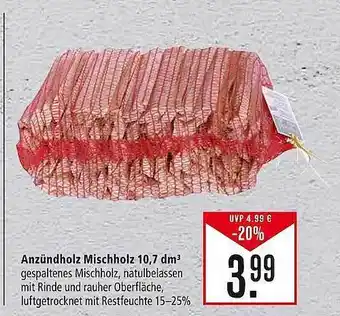 Marktkauf Anzündholz mischholz 10.7 dm3 Angebot