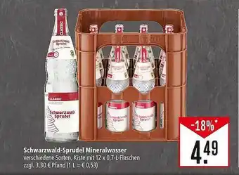 Marktkauf Schwarzwald-sprudel mineralwasser Angebot