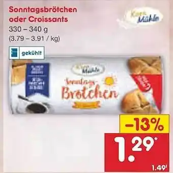 Netto Marken-Discount Sonntagsbrötchen oder croissants Angebot