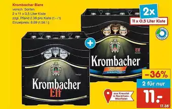 Netto Marken-Discount Krombacher biere versch. sorten Angebot