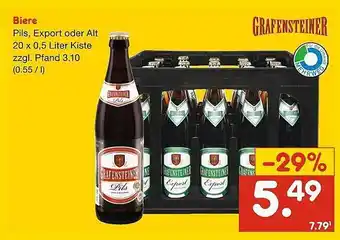 Netto Marken-Discount Biere pils, export oder alt grafensteiner Angebot