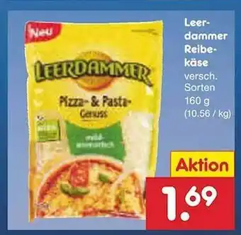 Netto Marken-Discount Leer-dammer reibe-käse versch. sorten Angebot