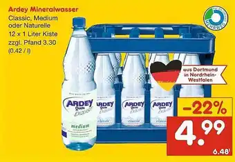 Netto Marken-Discount Ardey mireralwasser Angebot