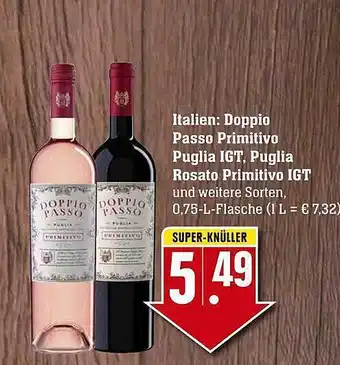 Scheck-in-Center Doppio passo primitivo puglia igt, puglia rosato primitivo igt Angebot