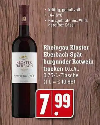 Scheck-in-Center Rheingau kloster eberbach spät-burgunder rotwein trocken Angebot