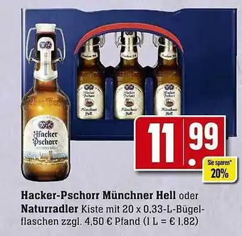 Scheck-in-Center Hacker-pschorr münchner hell oder naturradler Angebot