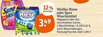 tegut Weißer riese oder spee waschmittel Angebot