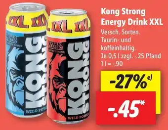 Lidl Kong Strong Energy Drink XXL 0,5 L Angebot