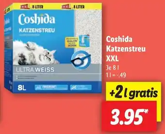 Lidl Coshida Katzenstreu XXL 8 L Angebot