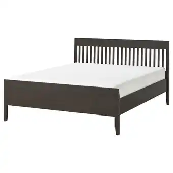 IKEA Idanäs bettgestell dunkelbraun/lindbåden 180x200 cm Angebot