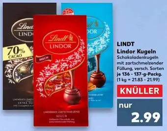 Kaufland Lindt Lindor Kugeln 136-137 g Packg. Angebot