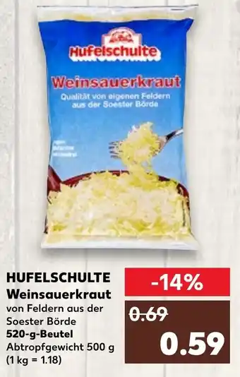 Kaufland Hufelschulte Weinsauerkraut 520 g Beutel Angebot