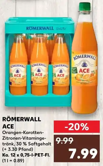 Kaufland Römerwall ACE Ka. 12x0,75 L PET-Fl. Angebot