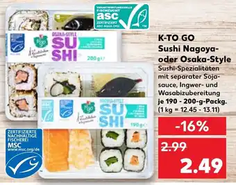 Kaufland K-To Go Sushi Nagoya oder Osaka Style 190-200 g Packg. Angebot