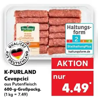 Kaufland K-Purland Cevapcici 600 g Großpackung Angebot