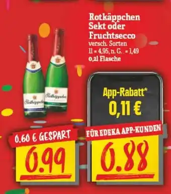 NP Discount Rotkappchen Deutscher Sekt o. Fruchtsecco 200ml Angebot