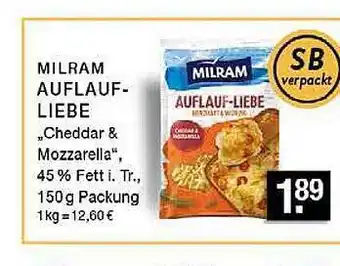 Edeka Zurheide Milram auflauf-liebe „cheddar & mozzarella” Angebot