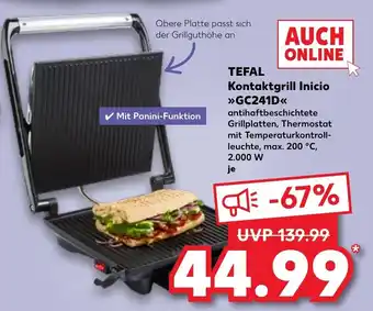 Kaufland Tefal Kontaktgrill Inicio>>GC241D<< 2.000W Angebot