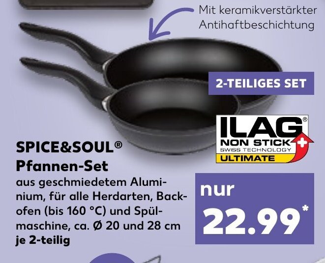 Spice & Soul Pfannen Set 2 teilig Angebot bei Kaufland